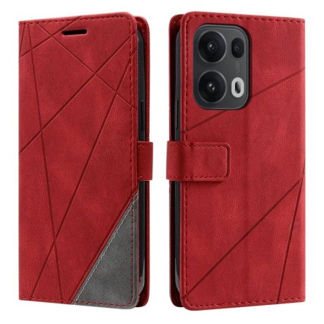Чохол-книжка Skin Feel Splicing для OPPO Reno13 Pro 5G - червоний