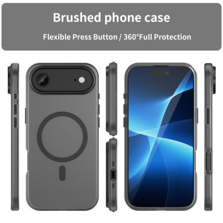 Противоударный чехол MagSafe Frosted Translucent TPU + PC для iPhone Air - черный