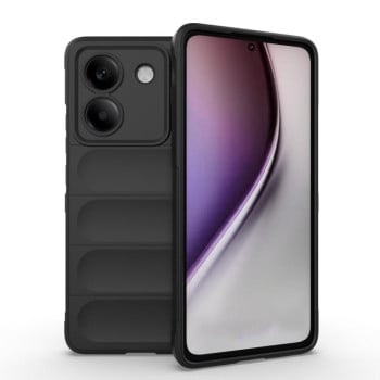 Силиконовый чехол Magic Flannel для Xiaomi Poco M7 Pro 5G - черный