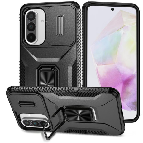Противоударный чехол Sliding Camshield для Samsung Galaxy A36 - черный