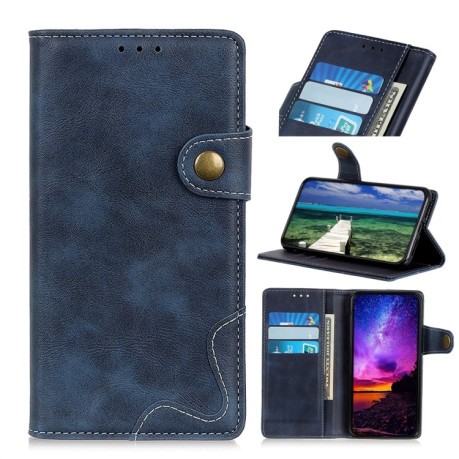 Кожаный чехол-книжка S-Type Stitching Calfдля Samsung Galaxy M33 5G - синий