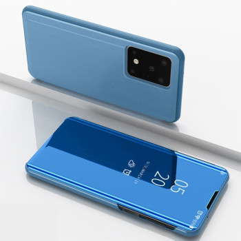 Чехол книжка Clear View на Samsung Galaxy S20 Ultra- синий