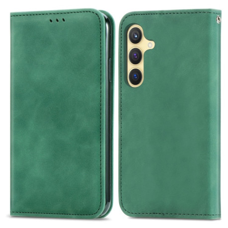 Чохол-книжка Retro Skin Feel Business Magnetic  для Samsung Galaxy S25+ 5G - зелений