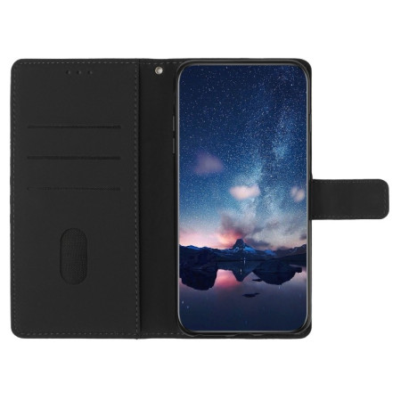 Чохол-книжка Diamond Embossed Skin Feel для Xiaomi Redmi Note 14 4G - чорний