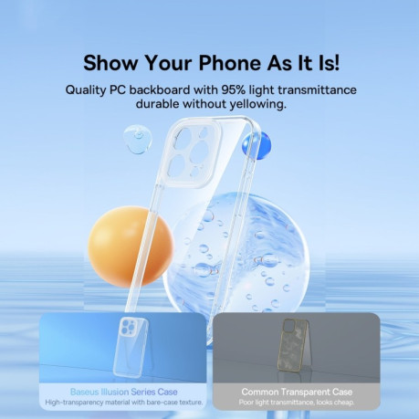 Противоударный чехол Baseus Illusion Series для iPhone 14 Pro Max - прозрачный