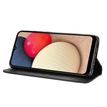 Чехол-книжка Magnetic Buckle Retro на Samsung Galaxy A03s - черный