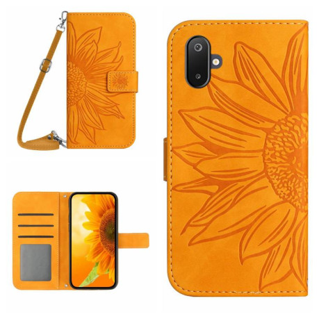 Чехол-книжка Skin Feel Sun Flower для Samsung Galaxy F06 5G / M06 5G - желтый