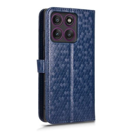 Чехол-книжка Honeycomb Dot для Motorola Edge 60 Pro - синий