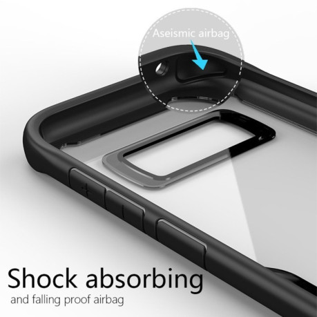 Противоударный силиконовый чехол с бампером на Samsung Galaxy S8  / G950-черный