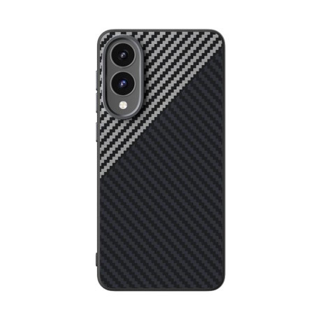 Чохол ABEEL C Carbon Fiber Series 6D Micro Relief MagSafe на Samsung Galaxy S25 Edge 5G - чорно-сірий