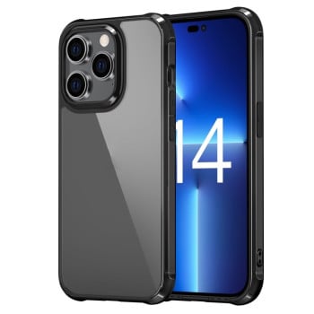 Акриловый противоударный чехол Frosted Airbag для iPhone 14 Pro - черный