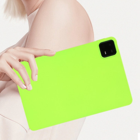 Чехол Oil Spray Skin-friendly TPU Tablet Case для Xiaomi Pad 6 / 6 Pro - светло-зеленый