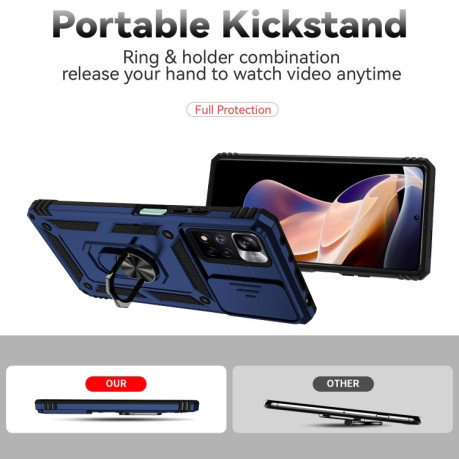 Протиударний чохол Sliding Camshield для Xiaomi Redmi Note 12 Pro 4G/11 Pro Global(4G/5G)/11E Pro - синій