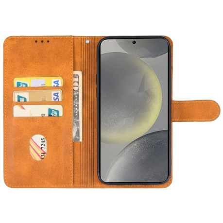 Чохол-книжка EsCase Leather для Samsung Galaxy S24 FE 5G - коричневий
