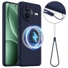 Силіконовий чохол Shockproof Silicone з Magsafe для Xiaomi Redmi K80 Pro / Poco F7 Ultra — темно-синій