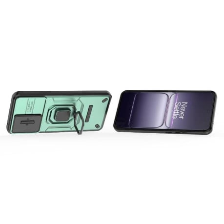 Противоударный чехол Sliding Camshield на OnePlus Ace 5 Racing / Nord CE5 - зеленый
