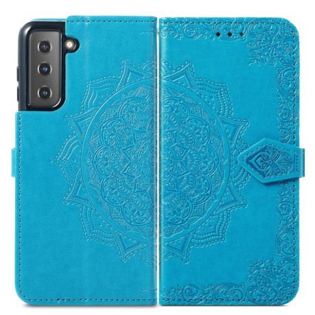 Чехол-книжка Mandala Embossing Pattern на Samsung Galaxy S22 Plus 5G - синий