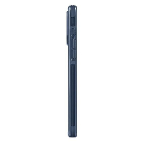Оригинальный чехол UNIQ etui Combat Magclick Charging на iPhone 15 Pro - blue/smoke blue