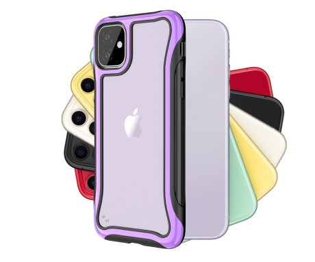 Противоударный чехол 2 в 1 Hybrid Phone Case на iPhone 11 Pro Max - фиолетовый