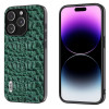 Чохол ABEEL Genuine Leather Canopy для iPhone 15 Pro Max - зелений
