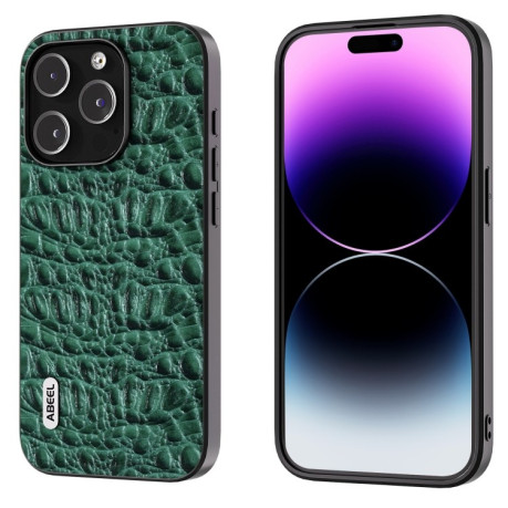 Чохол ABEEL Genuine Leather Canopy для iPhone 15 Pro Max - зелений
