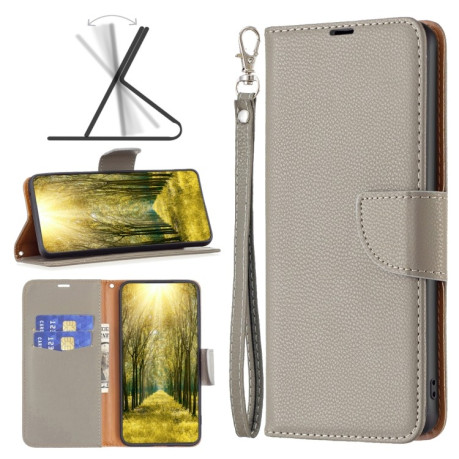 Чехол-книжка Litchi Texture Pure Color на Xiaomi 13 Lite / Civi 2 - серый