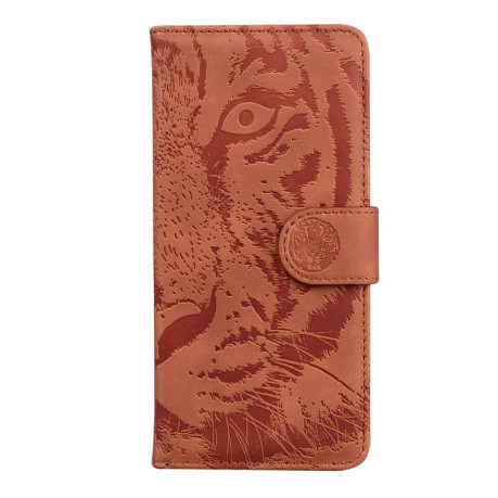 Чехол-книжка Tiger Embossing для Realme 12 Pro / 12 Pro+ - коричневый