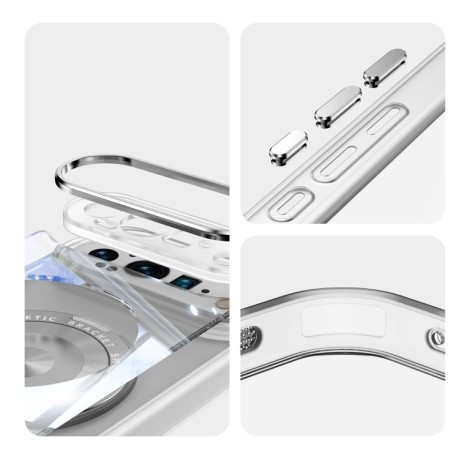 Протиударний чохол 360 Holder Magsafe Acrylic Hybrid для Google Pixel 9 Pro XL - білий