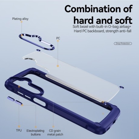 Противоударный чехол Lens Protection на Samsung Galaxy A16 5G - синий