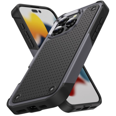 Протиударний чохол PC + TPU Shockproof Protective для iPhone 16 Pro - Grey+Black