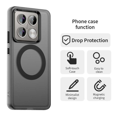 Противоударный чехол MagSafe Holder PC Hybrid для Xiaomi 14T Pro - черный