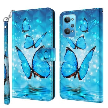 Чохол-книжка 3D Painting для Realme GT2 / GT Neo2 / GT Neo 3T -Three Butterflies