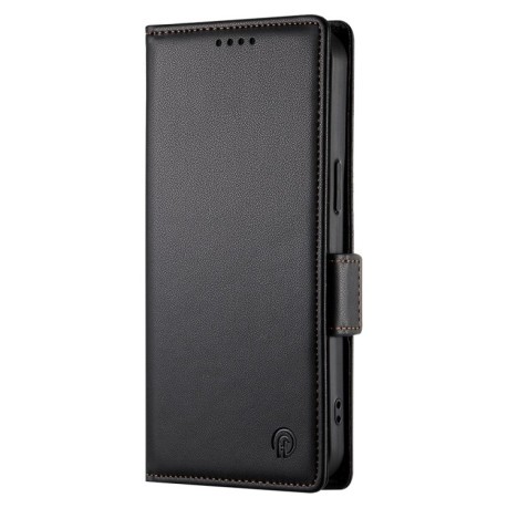 Чехол-книжка Side Buckle Magnetic Frosted Leather для Realme GT 6 Global/ Realme GT 6 4G - черный