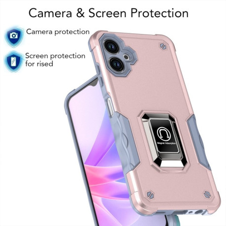 Противоударный чехол Non-slip Armor для Samsung Galaxy A06 4G - розовое золото
