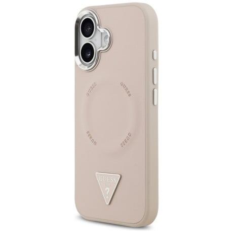 Оригинальный чехол Guess Triangle Logo с MagSafe на iPhone 17 - pink