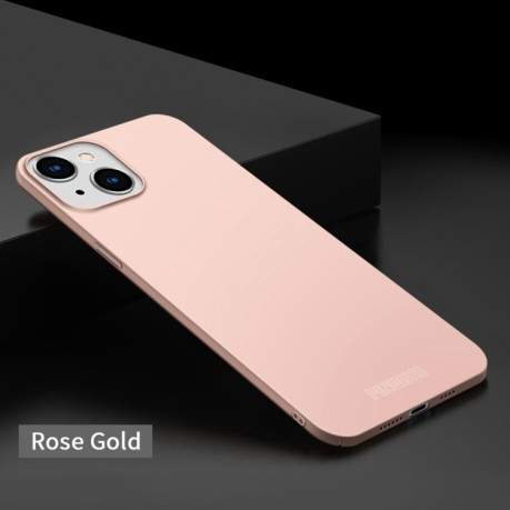 Ультратонкий чохол PINWUYO Micro-Frosted PC Ultra-thin Hard на iPhone 15 Plus - рожеве золото