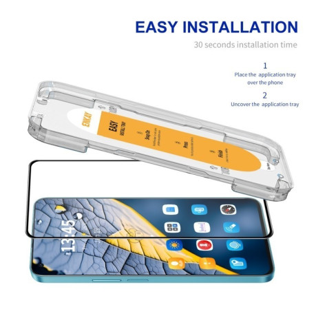 Захисне Скло ENKAY Easy Install High Alumina Silicon для Realme GT2 Pro / GT Neo2 - чорне
