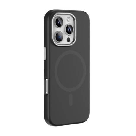 Противоударный чехол Mutural Karen Series Liquid Silicone MagSafe Magnetic для iPhone 16 Pro Max - черный