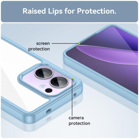 Протиударний чохол Colorful Acrylic Series для OPPO Reno13 F /Reno13 FS - синій