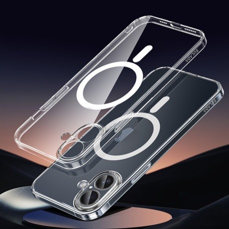 Противоударный чехол SULADA Jingpin Series MagSafe All-inclusive Lens для iPhone 16 - прозрачный