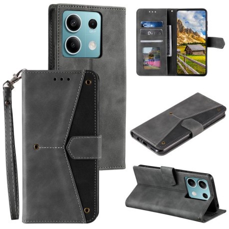 Чохол-книжка Stitching Skin Feel на Motorola Edge 60 Fusion - сірий