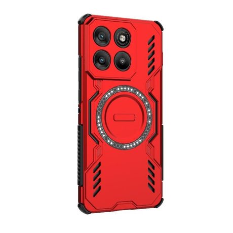 Противоударный чехол Butterfly Armor MagSafe Magnetic Ring Shockproof для Motorola Edge 70 5G Global — красный