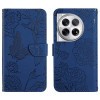 Чохол-книжка Butterfly Peony Embossed для OnePlus 12 5G - синій