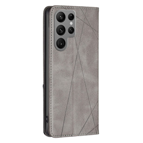 Чохол-книжка Rhombus Texture для Samsung Galaxy S25 Ultra 5G - сірий