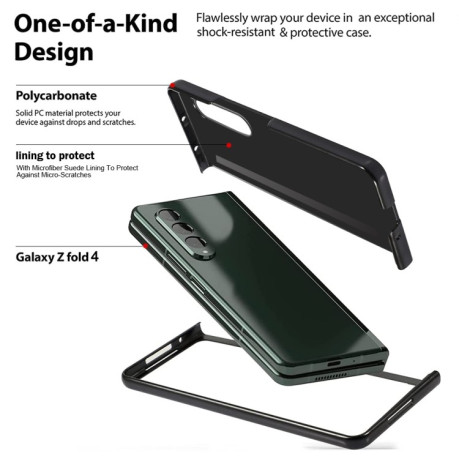 Противоударный чехол GKK Litchi Texture Card Slot для Samsung Galaxy Fold4 5G - коричневый