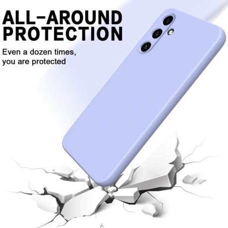Силиконовый чехол Solid Color Liquid Silicone на Samsung Galaxy A15 5G - фиолетовый