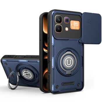 Противоударный чехол Camera Sliding на Infinix Note 60 / Note 60 Pro 5G — королевский синий