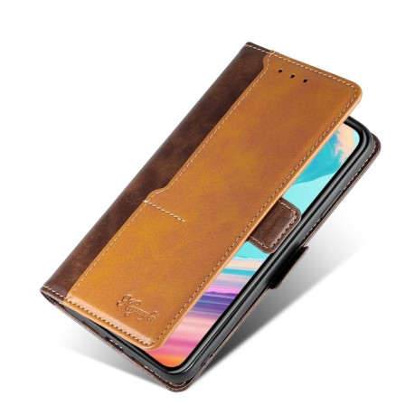 Чехол-книжка Contrast Color для Xiaomi Redmi Note 12S 4G - коричневый