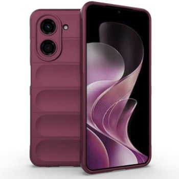 Силиконовый чехол Magic Flannel для  Xiaomi Redmi A5 4G 171.7mm / Xiaomi Poco C71 4G - винно-красный