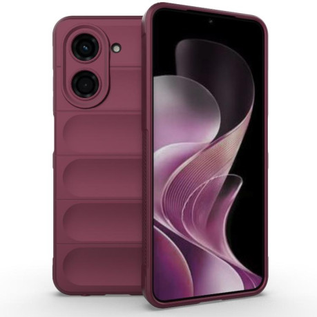 Силіконовий чохол Magic Flannel для Xiaomi Redmi A5 4G 171.7mm / Xiaomi Poco C71 4G - винно-червоний
